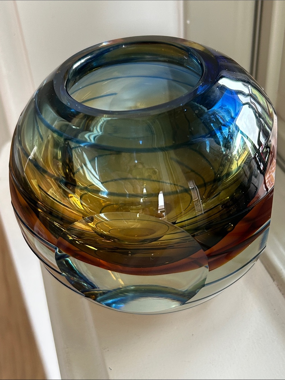 Sommerso Faceted Art Murano Glass